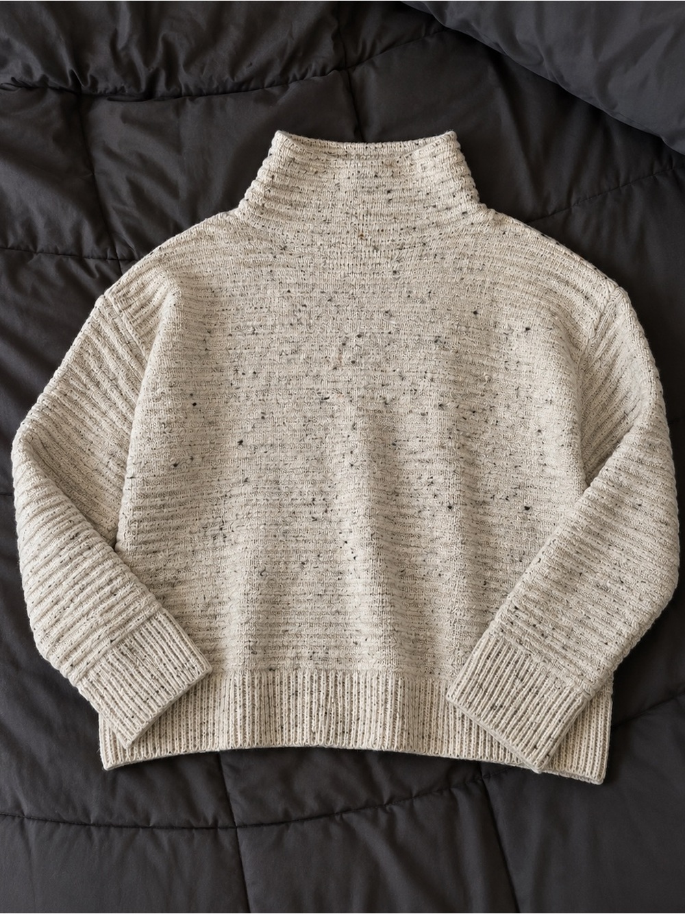 Madewell Speckled Turtleneck Sweater Medium Wool Blend Cozy Knit